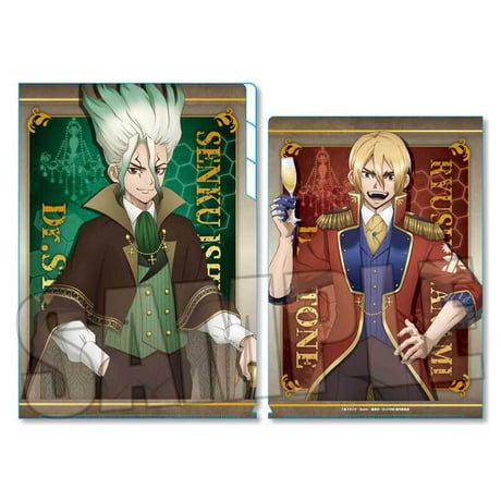 クリアファイル3ポケット Dr.STONE/石神 千空&七海 龍水 舞踏会ver.