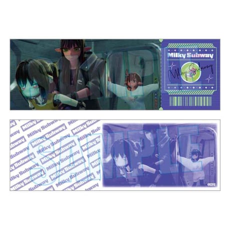 トレーディング列車チケット風カード アニメ『銀河特急 ミルキー☆サブウェイ』
