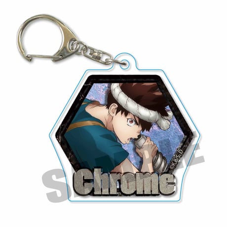 石板キーホルダー Ｄｒ．ＳＴＯＮＥ/クロム_AKBN-03