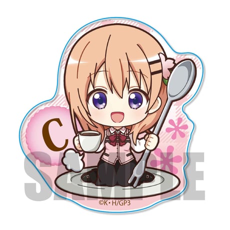 ごちきゃらアクリルバッジご注文はうさぎですか？ BLOOM/ココア_ABGR-01