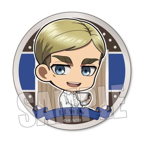 缶バッジ 進撃の巨人/エルヴィン・スミス ティーブレイクver.