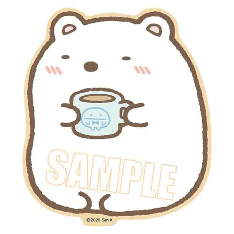 〈再販〉ウッドコースター すみっコぐらし/しろくま(喫茶すみっコ)