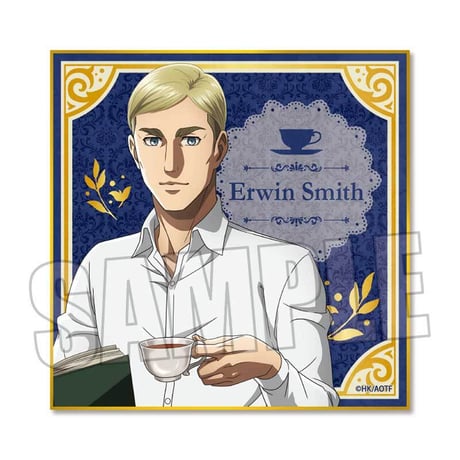 ミニ色紙 進撃の巨人/エルヴィン・スミス ティーブレイクver.