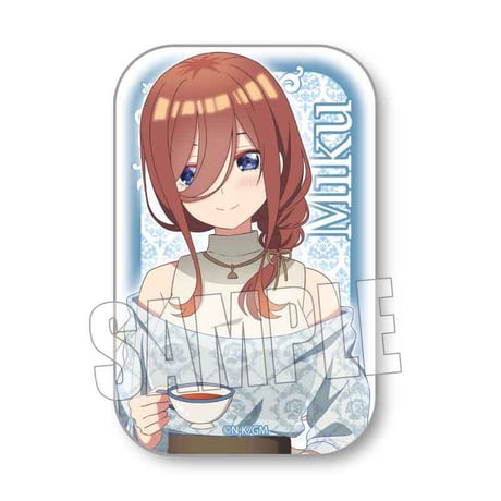 スクエア缶バッジ 映画 五等分の花嫁/中野 三玖 ティーブレイクver.