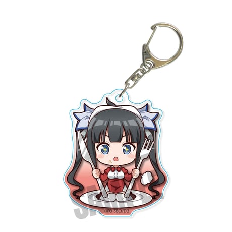 ごちきゃらアクリルキーホルダーダンジョンに出会いを求めるのは間違っているだろうかⅢ/ヘスティア(バイト)
