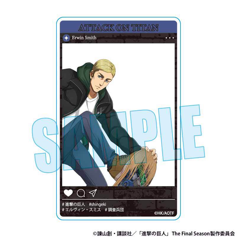 【値下げします】進撃の巨人 エルヴィン・スミス コースター＆ポストカード アクリルカード 進撃の巨人/エルヴィン・スミス スケーターver. | ベル