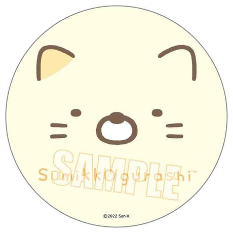 〈再販〉ウッドコースター すみっコぐらし/ねこ(フェイス)