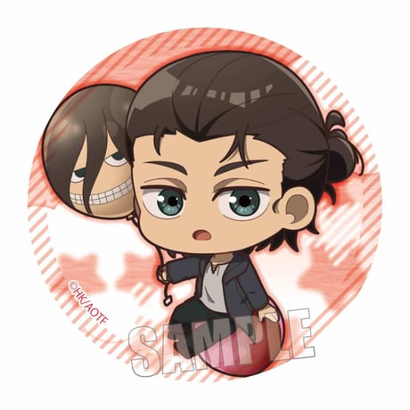 ぷかっしゅ缶バッジ 進撃の巨人/エレン・イェーガーA(バルーンver.)