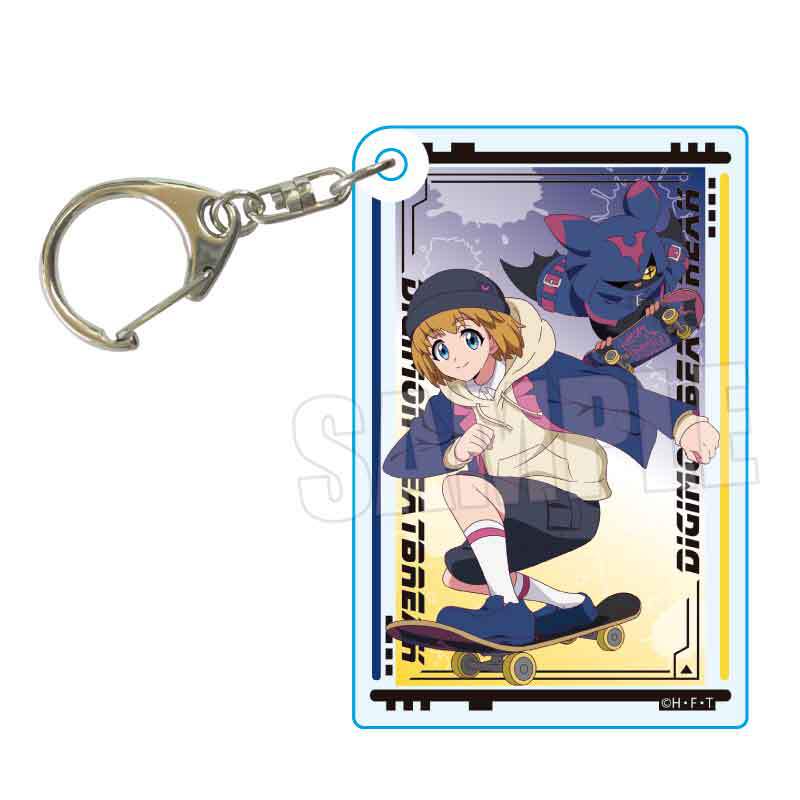 デジモン　Goo Goo Dept　アクリルキーホルダー　コンプセット デジモンアドベンチャー】レトロポップ アクキー（ヤマト＆ガブモン