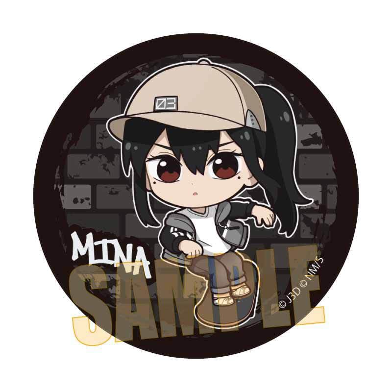 怪獣8号 亜白ミナ 缶バッジ スケーターver. 缶バッジ 怪獣8号/亜白 ミナ スケーターver. | ベルハウスショップ