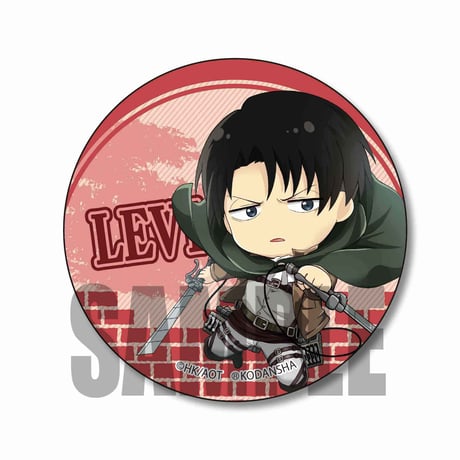 ＜再販＞ぷかっしゅ缶バッチ進撃の巨人 Season 3/リヴァイ(立体機動)_CBSN-05