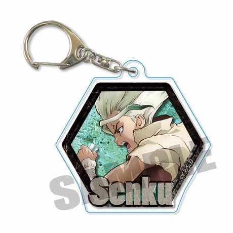 石板キーホルダー Ｄｒ．ＳＴＯＮＥ/石神 千空_AKBN-01