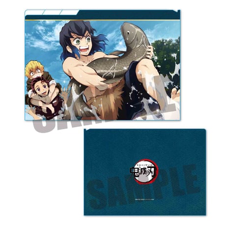 クリアファイル3ポケット鬼滅の刃/炭治郎・善逸・伊之助 集合B