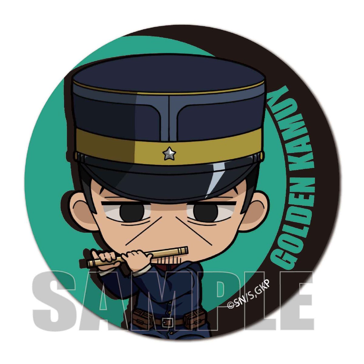 ゴールデンカムイ 月島軍曹 缶バッジ 缶バッジ 楽器ver. ゴールデンカムイ／月島軍曹 | ベルハウスショップ