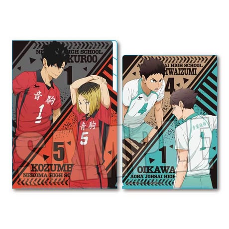 クリアファイル3ポケット ハイキュー!!/音駒高校・青葉城西高校