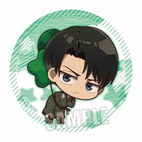 ぷかっしゅ缶バッジ 進撃の巨人/リヴァイA(バルーンver.)