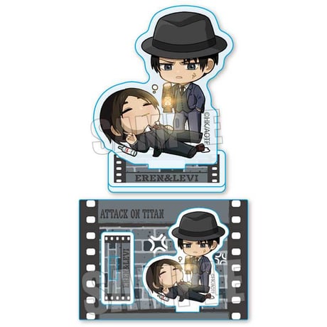 〈再販〉ぷちめもっ！ミニスタンド 進撃の巨人/エレン&リヴァイ