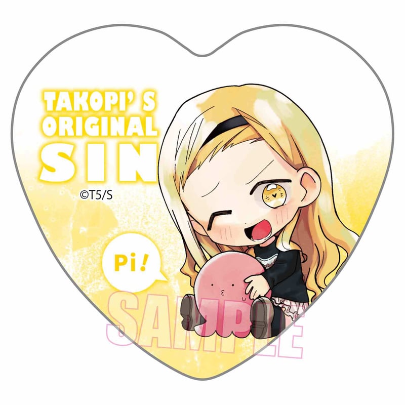タコピーの原罪 タワレコ 巾着 ラメアクリルバッジ トレーディングハート缶バッジ タコピーの原罪/ぎゅぎゅっと
