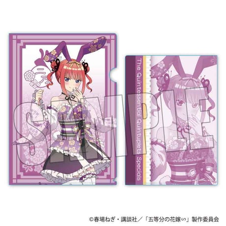 クリアファイル 五等分の花嫁∽/中野 二乃 和装バニーver.