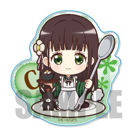 ごちきゃらアクリルバッジご注文はうさぎですか？ BLOOM/千夜_ABGR-04