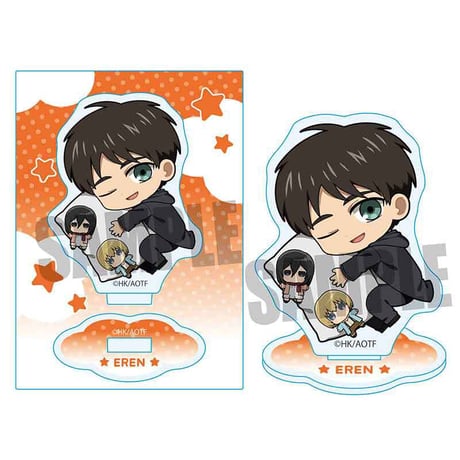 ぎゅぎゅっとミニスタンド 進撃の巨人/エレン・イェーガー(ミカサ&アルミン) おやすみver.