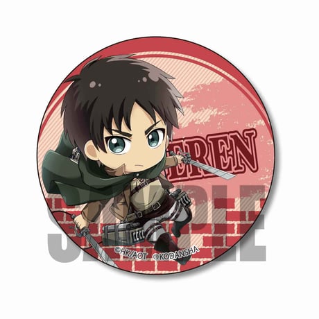 ＜再販＞ぷかっしゅ缶バッチ進撃の巨人 Season 3/エレン・イェーガー(立体機動)_CBSN-02