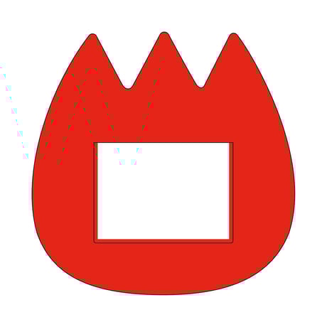 ようちえんバッジ チューリップ(レッド)