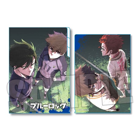 クリアファイル3ポケット ブルーロック/潔&凛&冴&愛空