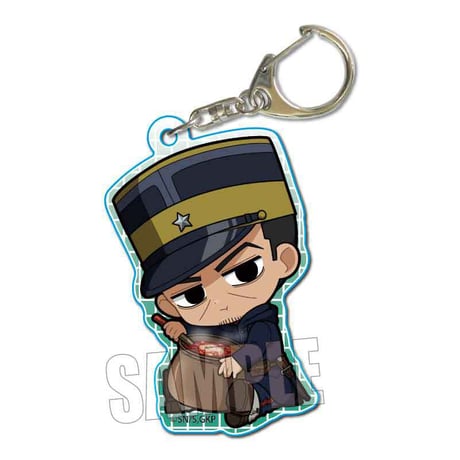 〈再販〉ぎゅぎゅっとアクリルキーホルダー もぐもぐver. ゴールデンカムイ／月島軍曹(ボルシチ)
