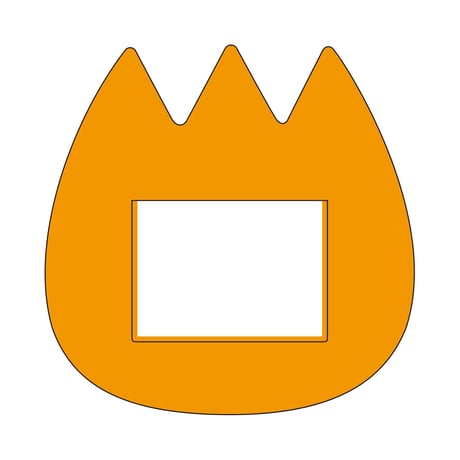 ようちえんバッジ チューリップ(オレンジ)