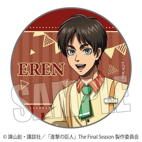 トレーディング缶バッジ 進撃の巨人/テーマパークver.