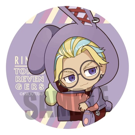 ぎゅぎゅっと缶バッジ 東京リベンジャーズ/灰谷 竜胆 うさみみver.