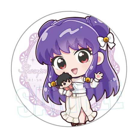 トレーディング缶バッジ らんま1/2 ぬいぐるみといっしょ