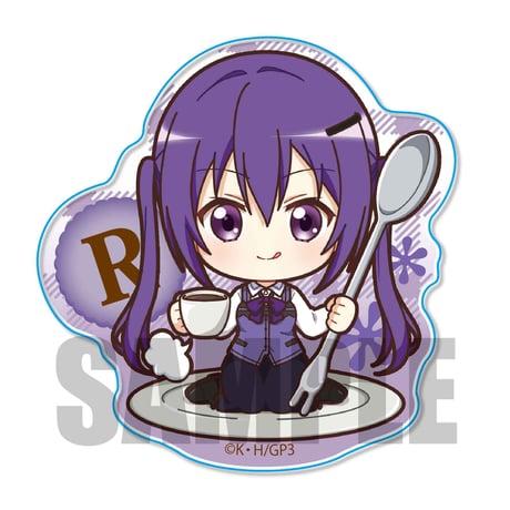 ごちきゃらアクリルバッジご注文はうさぎですか？ BLOOM/リゼ_ABGR-03