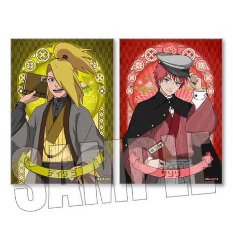 らくピタポスター NARUTO-ナルト- 疾風伝/デイダラ&サソリ 書生風ver.