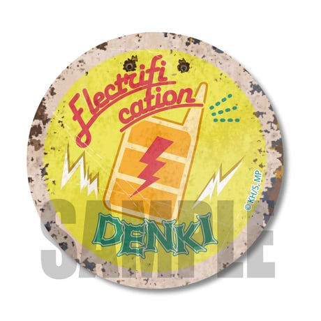 レトロ看板缶バッジ僕のヒーローアカデミア/上鳴 電気_CBLH-07