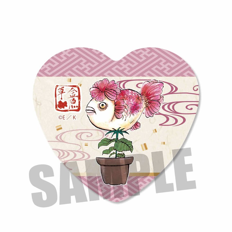 ハート缶バッジ 鬼灯の冷徹/金魚草 | ベルハウスショップ