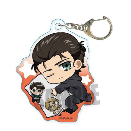 ぎゅぎゅっとアクリルキーホルダー 進撃の巨人/エレン・イェーガー(リヴァイ&ジーク) おやすみver.