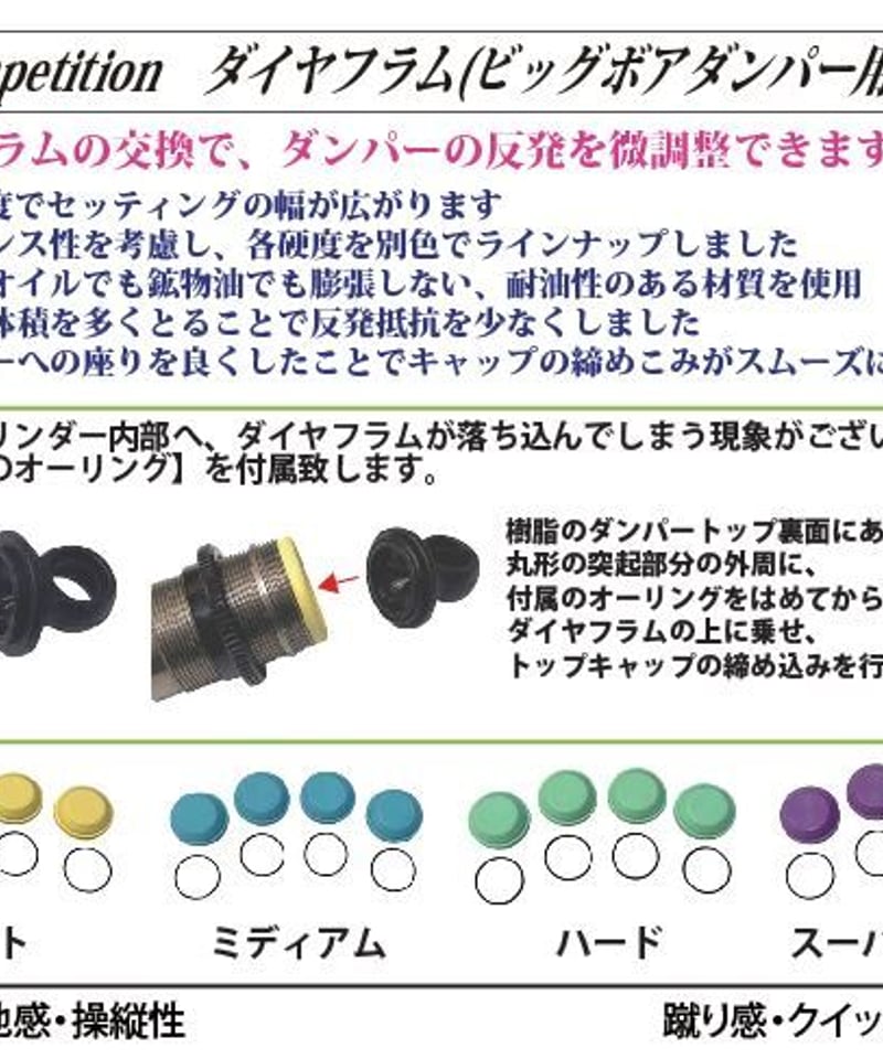 TP-306】D-Competition ダイヤフラム (ビッグボアダンパー用) ミディアム...