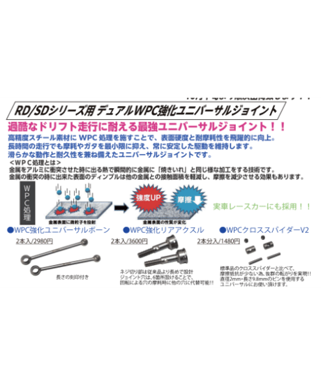 RD/SDシリーズ用 デュアルWPC強化ユニバーサルジョイント