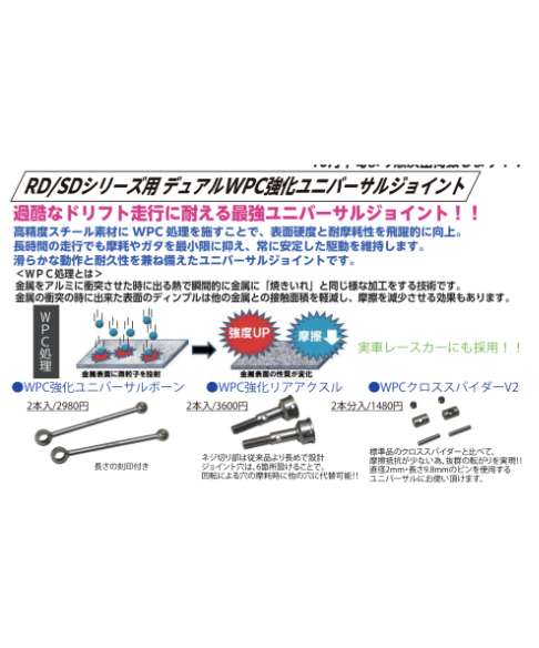 RD/SDシリーズ用 デュアルWPC強化ユニバーサルジョイント | TOPLINE