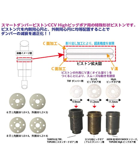 スマートダンパーピストン CCV（Highビッグボアダンパー用）