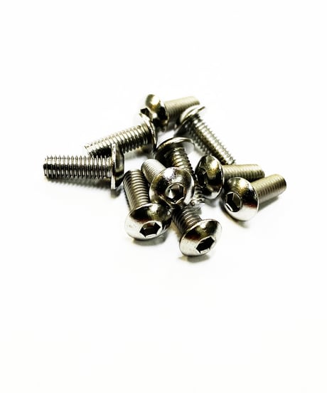 【TSB-08NI】M3六角ボタンビス ニッケルクローム 8mm