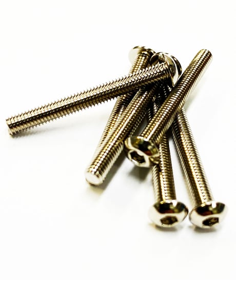 【TSB-25NI】M3六角ボタンビス ニッケルクローム 25mm