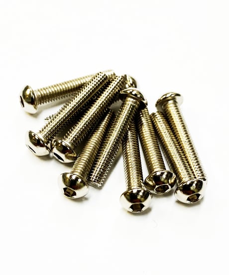 【TSB-16NI】M3六角ボタンビス ニッケルクローム 16mm