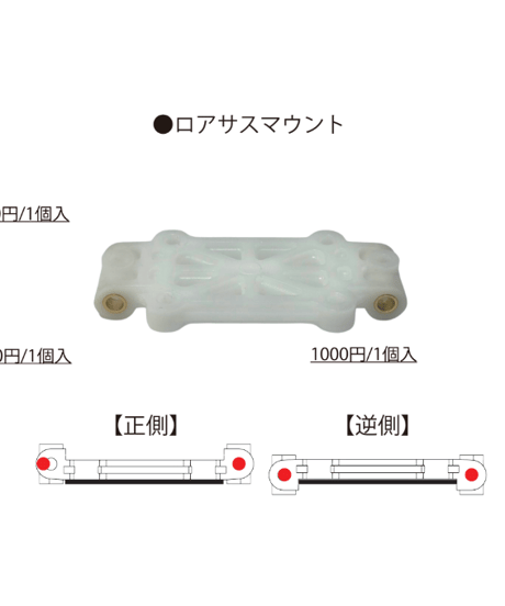 RDX用 真鍮スリーブ式 高剛性フロントサスマウント(アッパー/ロア)