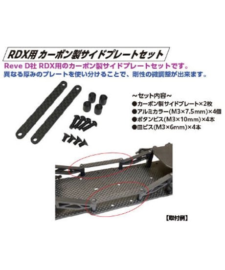 RDX用 カーボン製サイドプレートセット