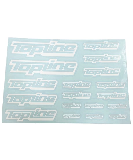 【TP-104】TOPLINEオリジナル切り文字ステッカー typeA マットホワイト （中抜き）