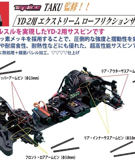【TP-284SET】YD-2用 エクストリーム  ローフリクションサスピンセット
