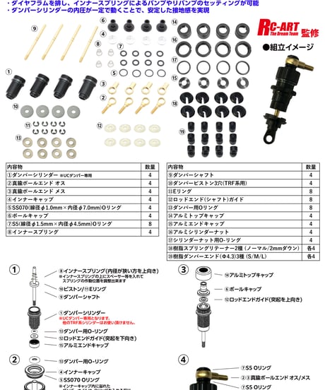 【TP-615】UCダンパー/TRF系 コンプリート(完成)セット